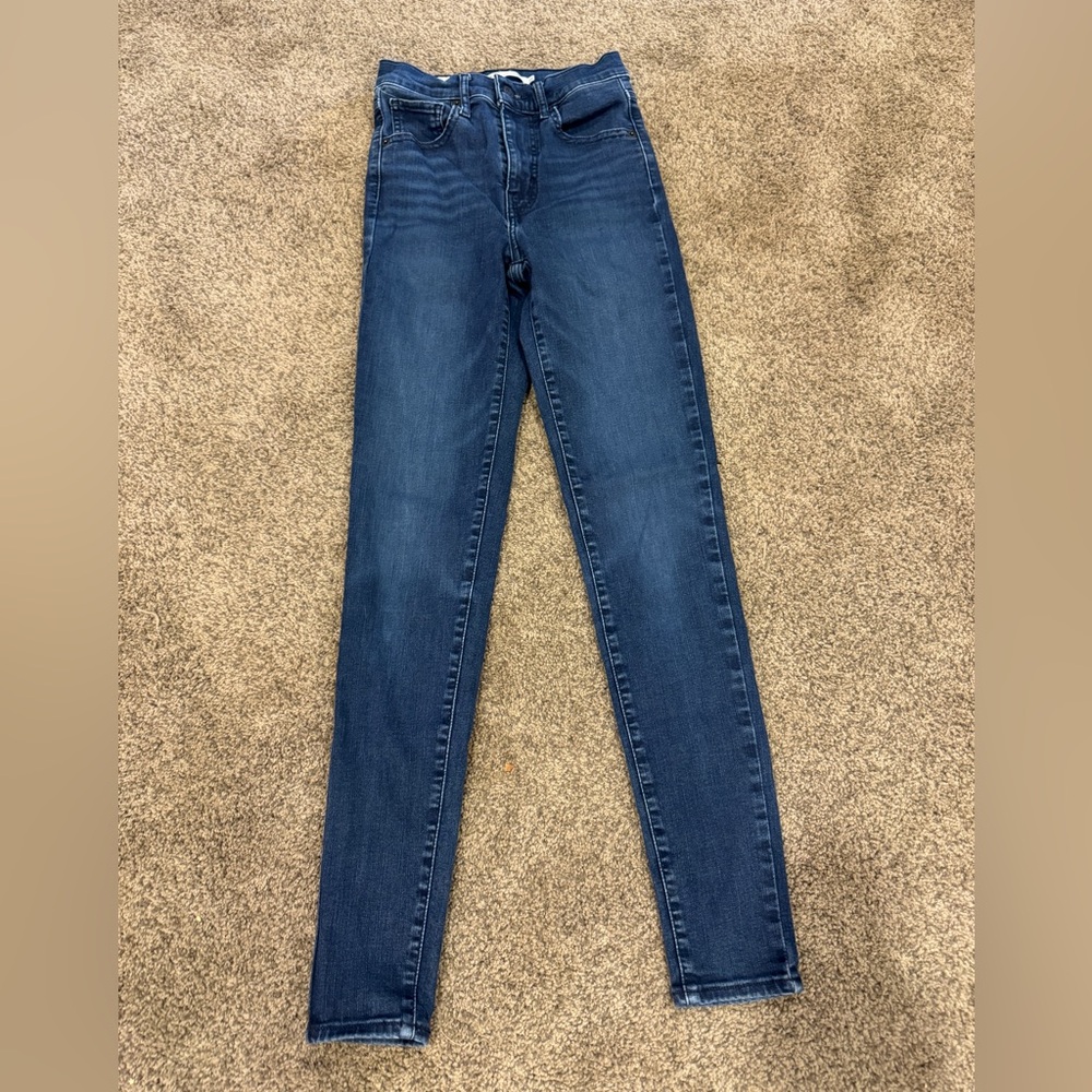Women's Levi Mile High Skinny Blue Jeans